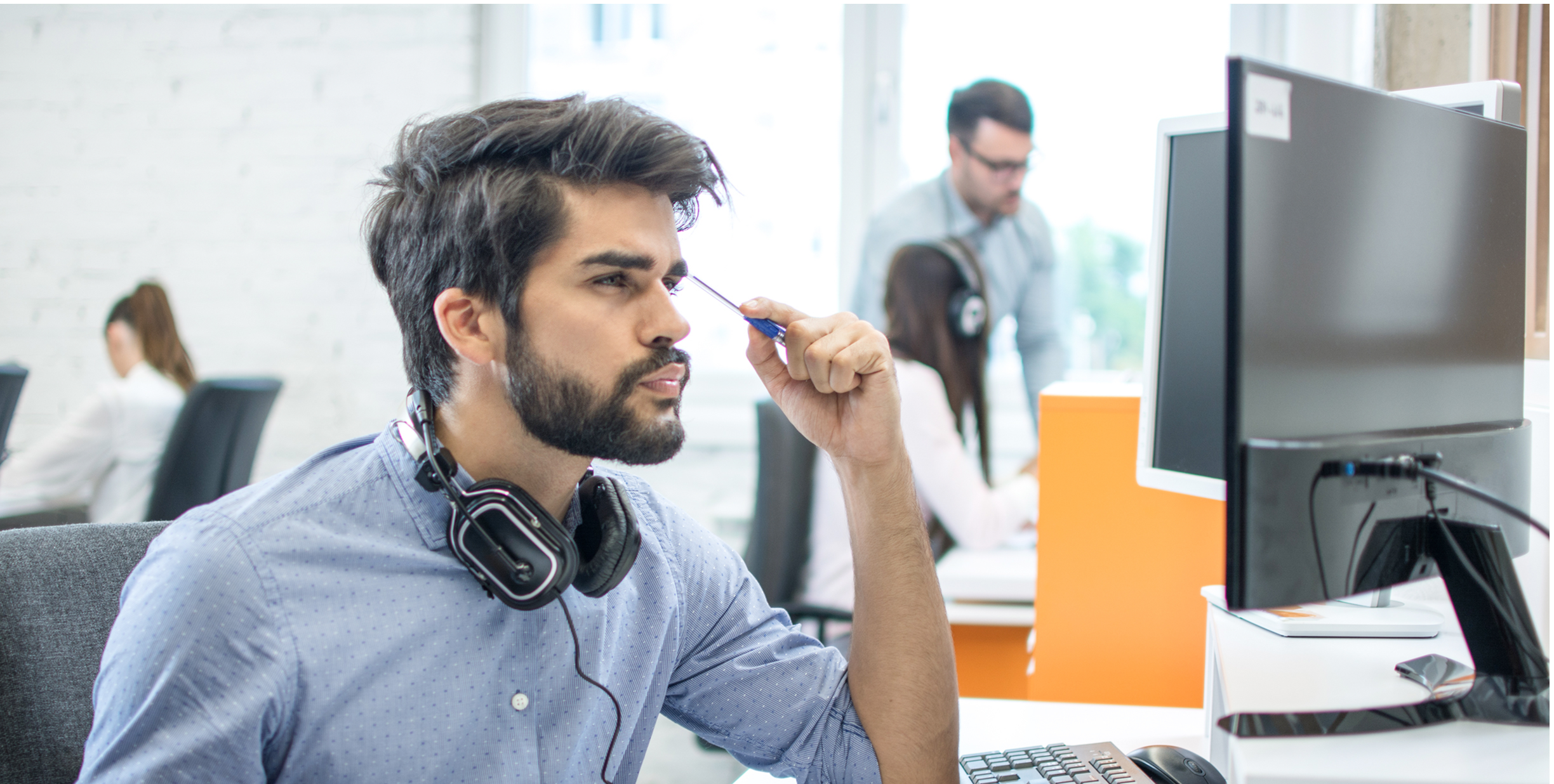 Image showing a person considering which CMMS to get. There are many factors to consider and GxPReady Suite CMMS is a great option