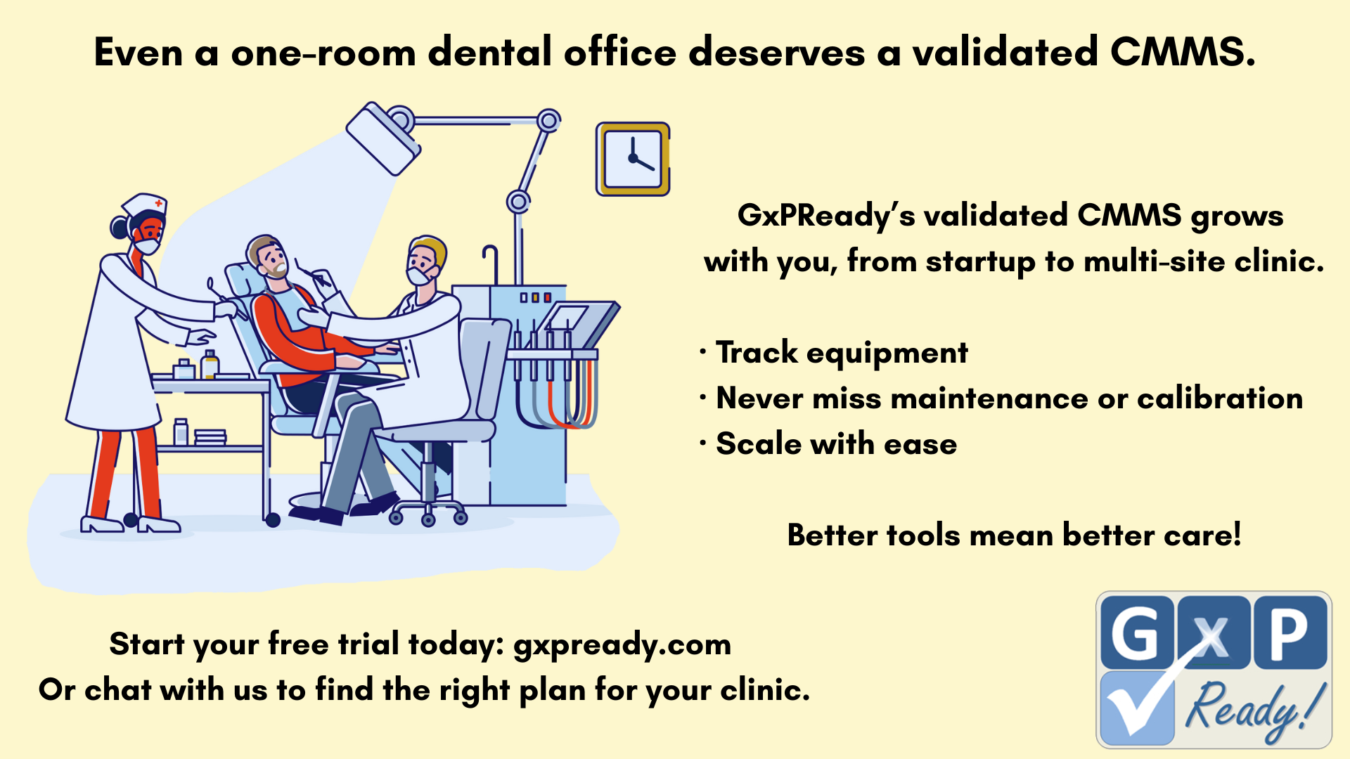 Validated CMMS for Dental Offices